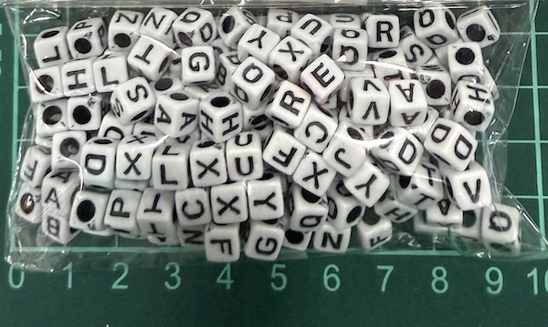 Letter Bead White
